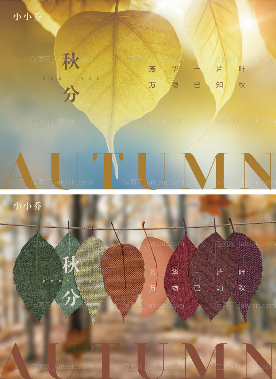 秋分节气海报-源文件