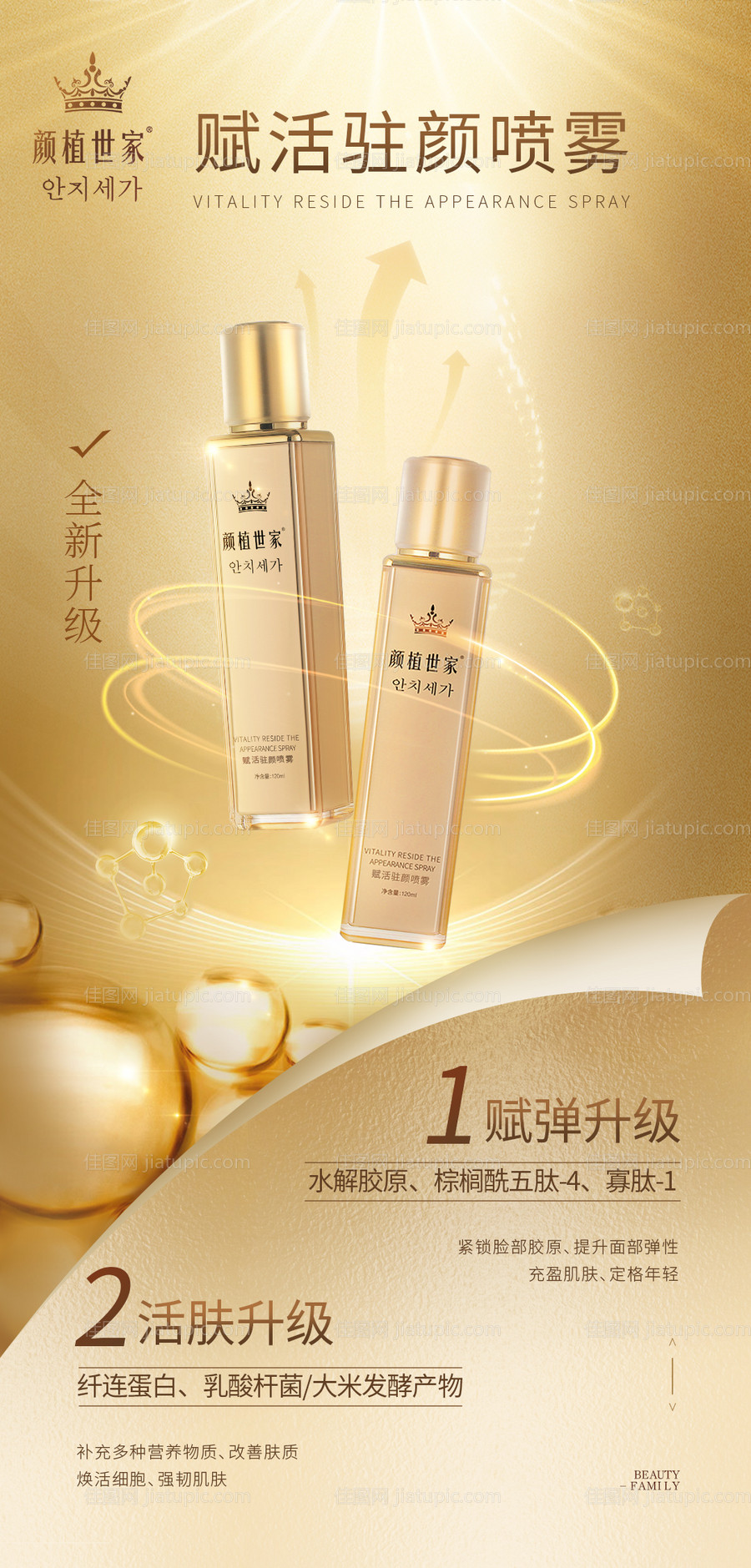 化妆品护肤升级海报-源文件