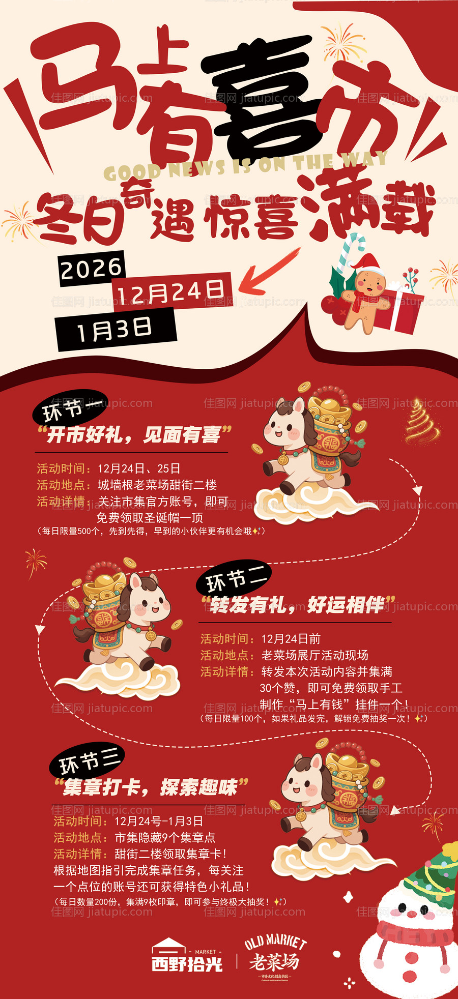 圣诞元旦活动流程海报-源文件