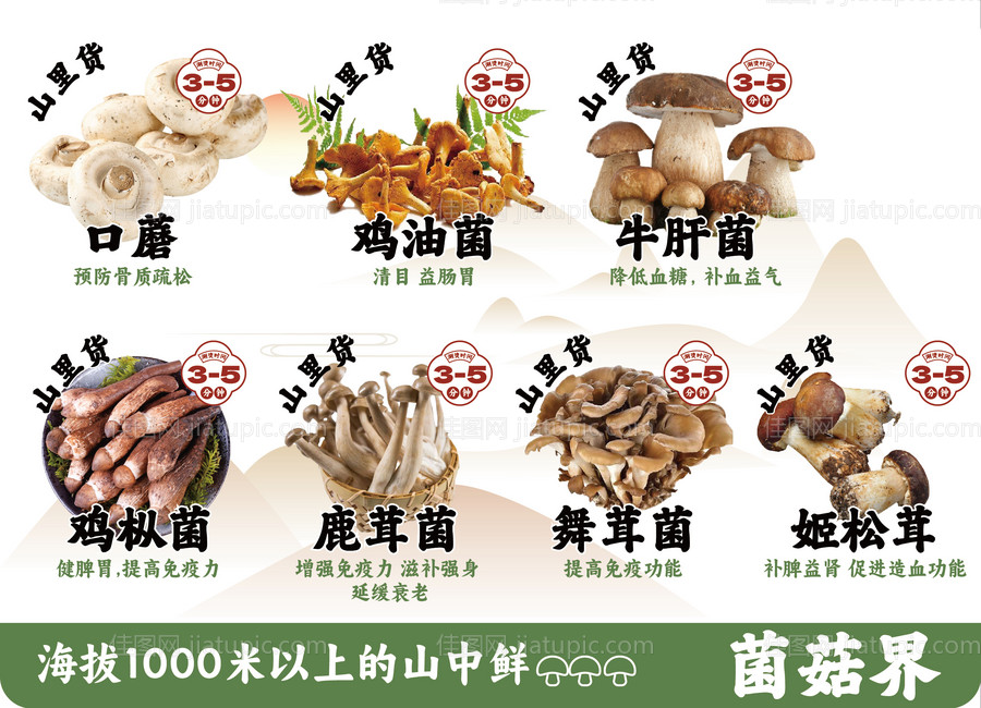 海报山野菌菇火锅山野风餐饮-源文件