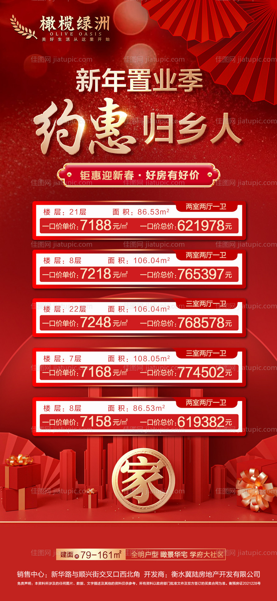 地产返乡置业新年新春特价房海报-源文件