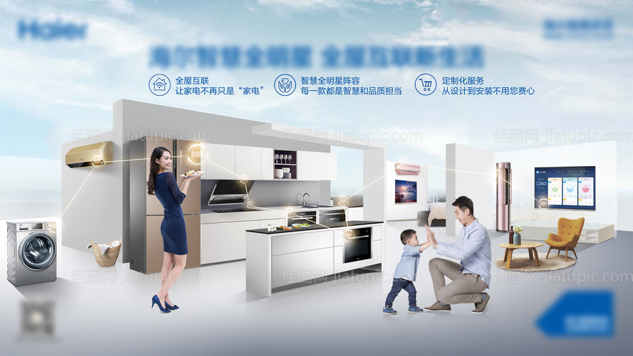 家居家电智能海报展板-源文件