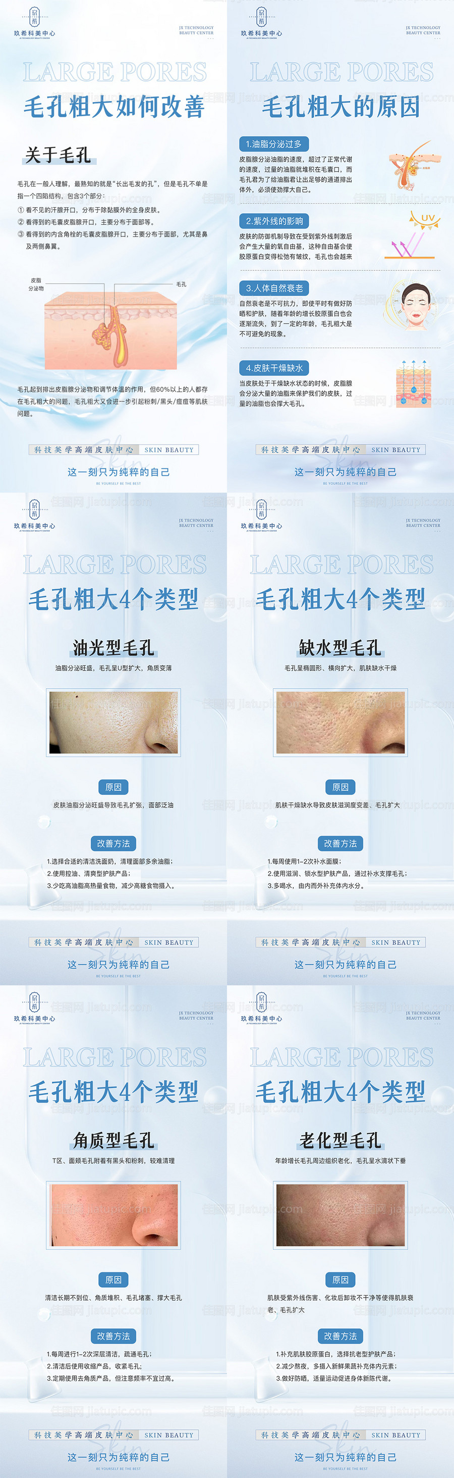 医美毛孔粗大科普海报-源文件