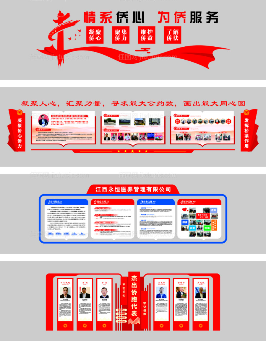 党建文化墙背景板-源文件
