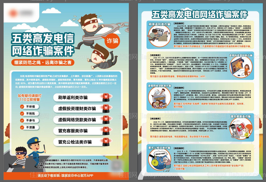 五类电信网络诈骗宣传单-源文件