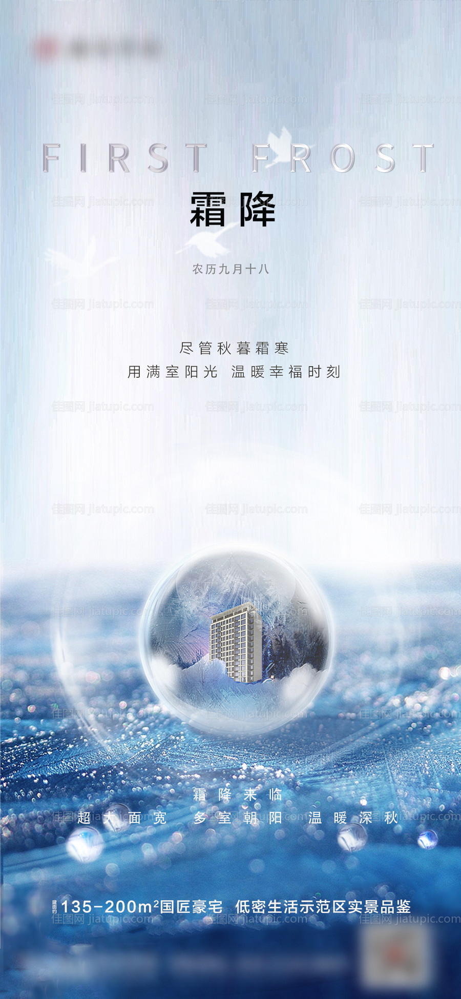 霜降节气海报-源文件