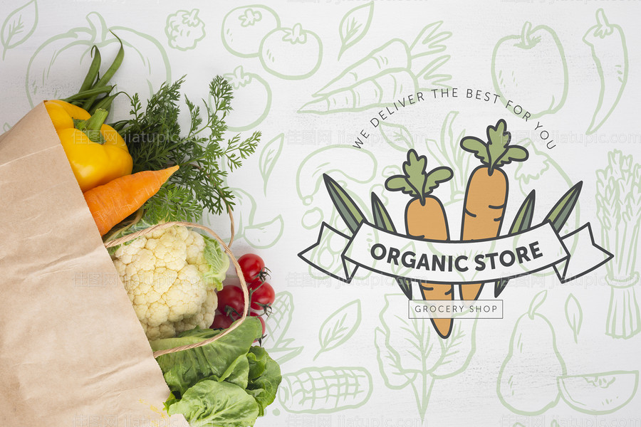 蔬菜徽章海报-源文件