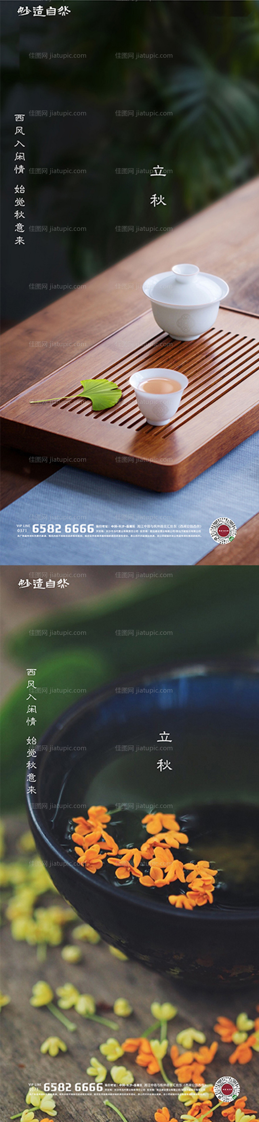 立秋节气系列海报-源文件