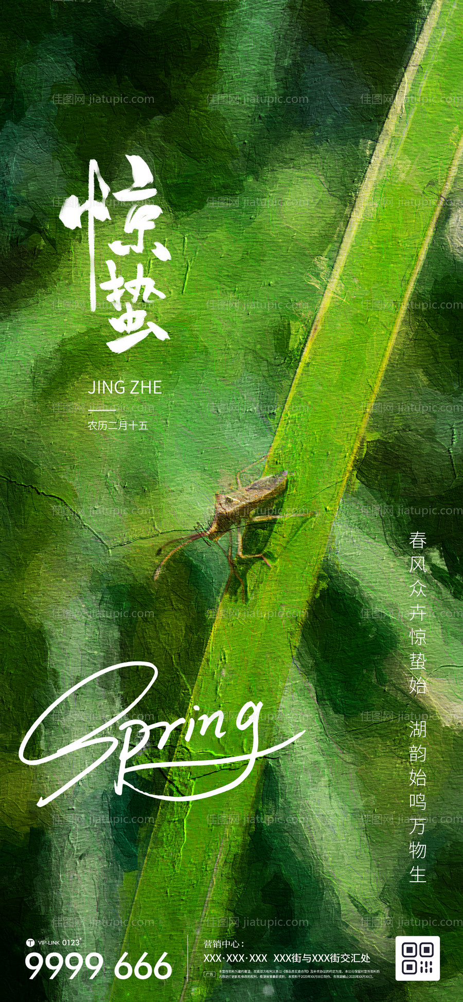 地产惊蛰节气海报-源文件