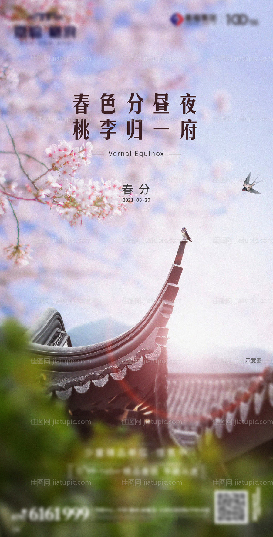 春分节气海报-源文件