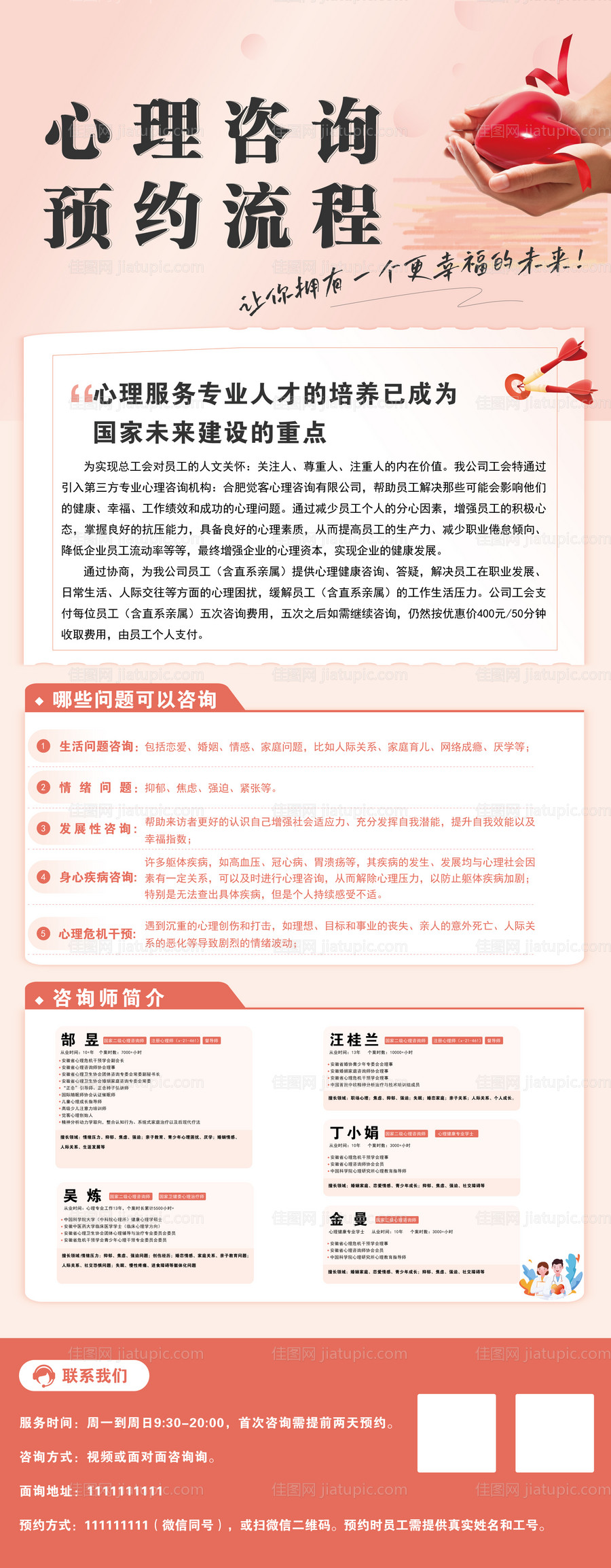 心理咨询流程海报-源文件