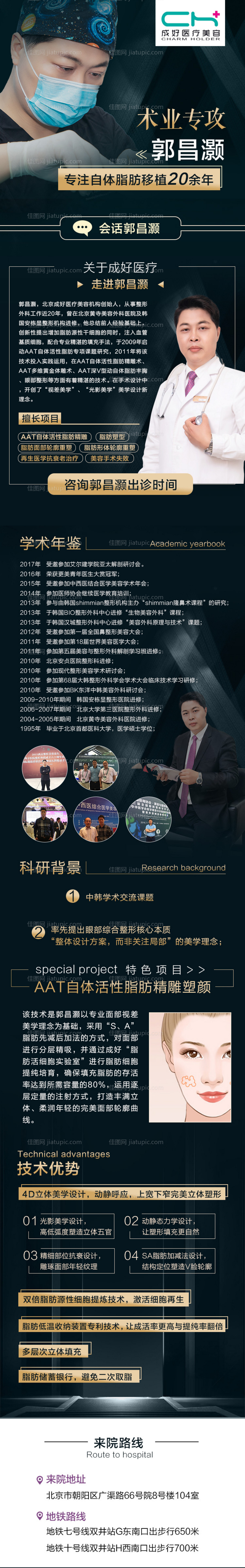 医美整形专家介绍专题长图-源文件