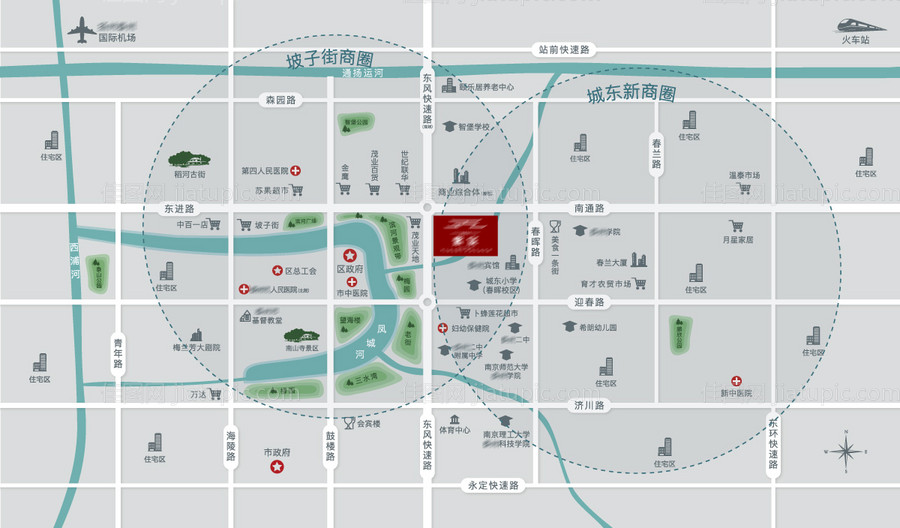 地产区位图简约大气-源文件