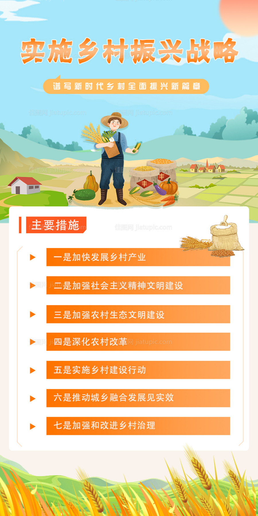 乡村振兴宣传海报-源文件