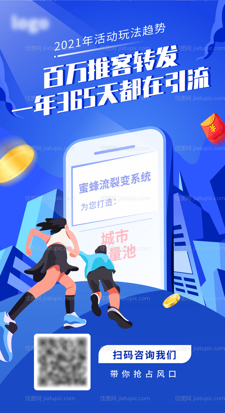 新趋势抢占风口营销推广海报-源文件