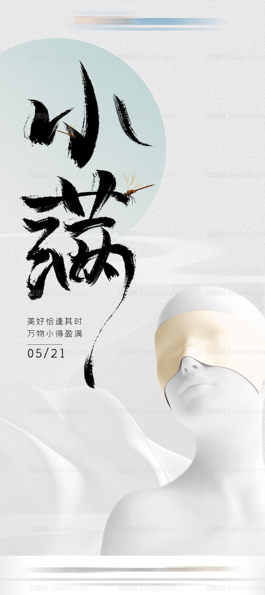 医美小满节气海报-源文件