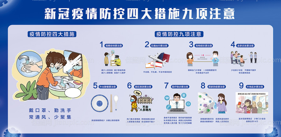 疫情防控广告展板-源文件