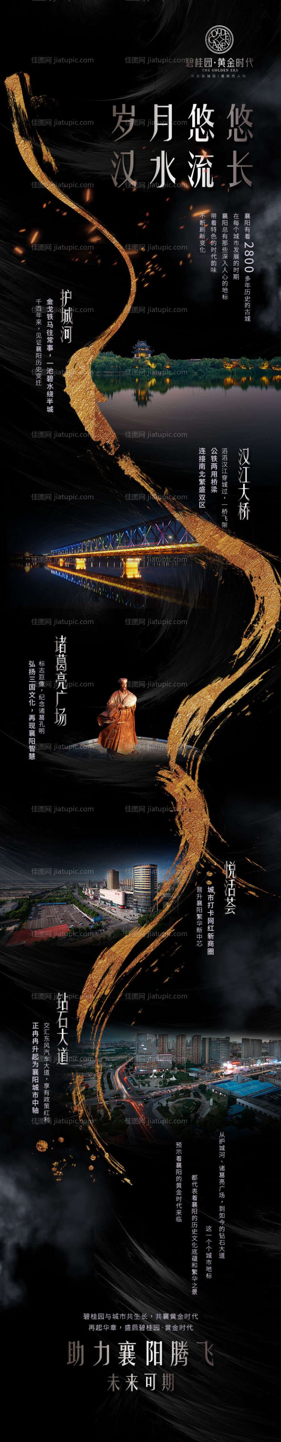 碧桂园黄金时代黑金海报长图-源文件