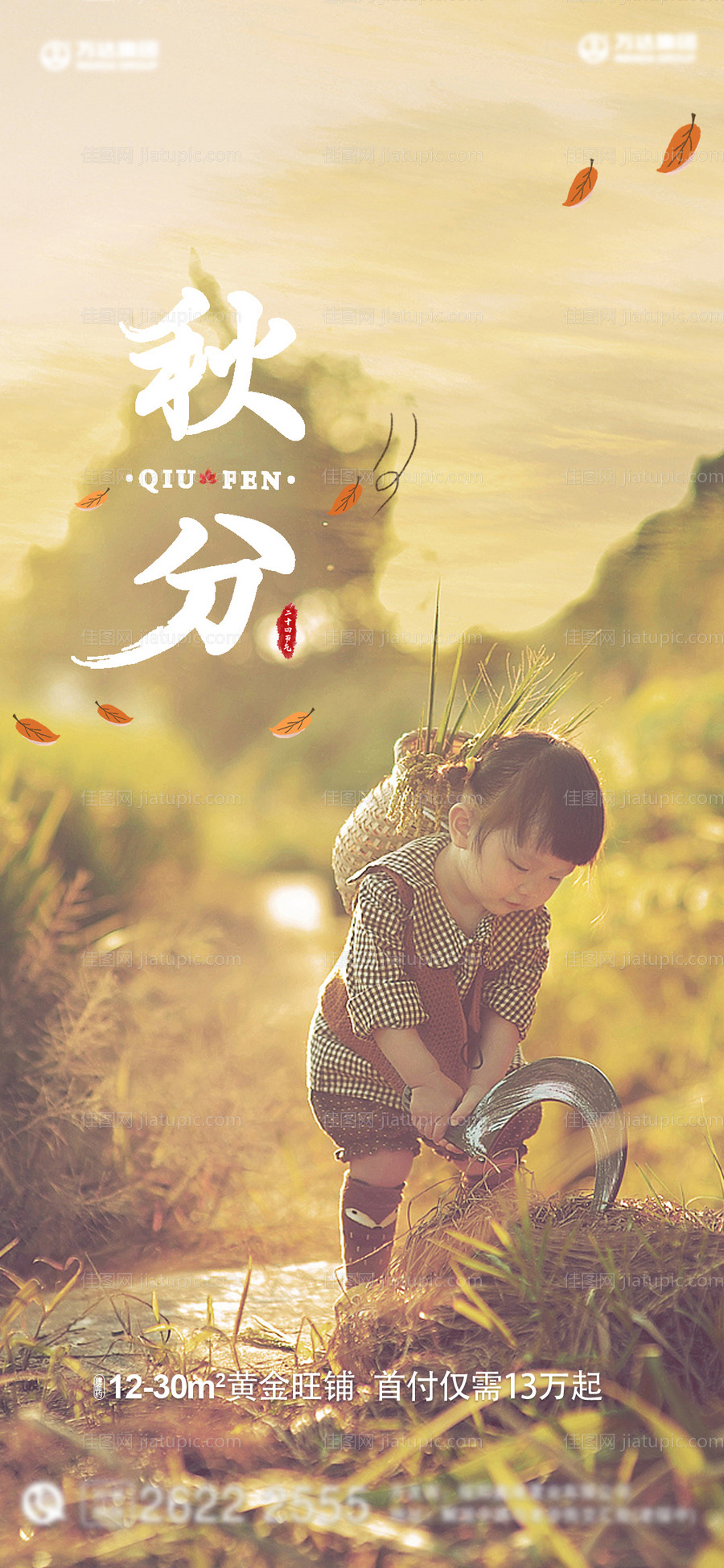 秋分节气刷屏海报-源文件