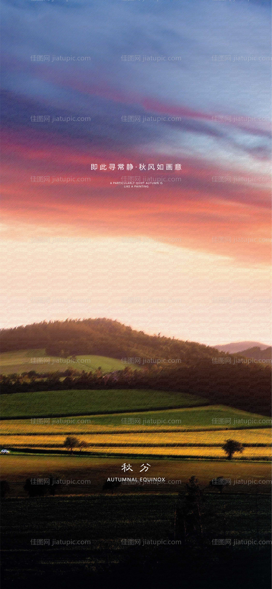 秋分节气海报-源文件