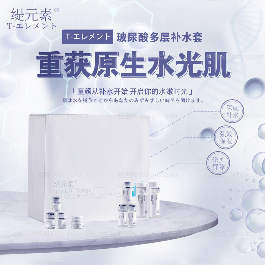 护肤品套盒宣传海报-源文件