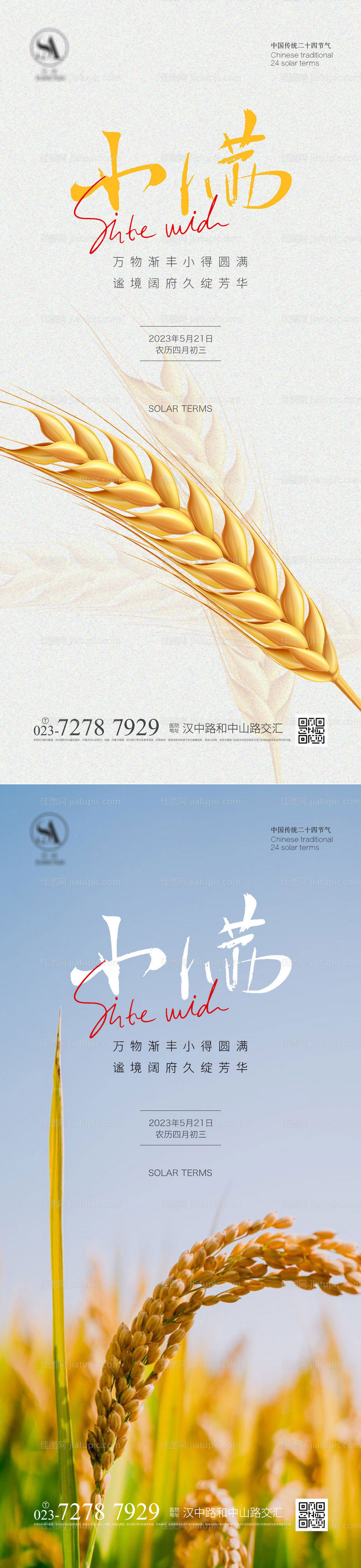 小满节气系列海报-源文件