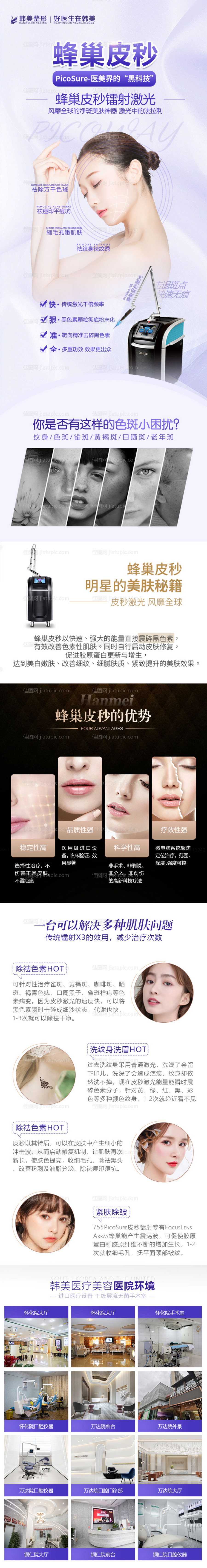 医美整形蜂巢皮秒嫩肤详情页-源文件