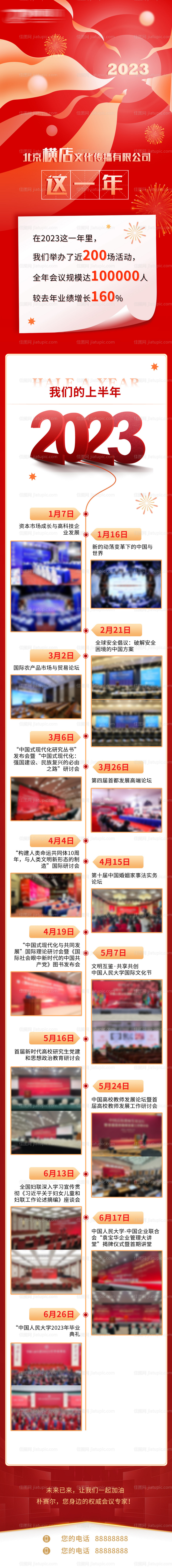 大事记年会总结长图-源文件