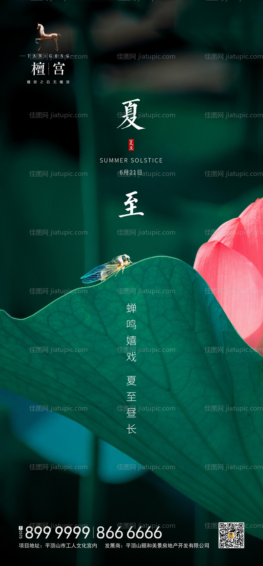 夏至手绘系列海报-源文件