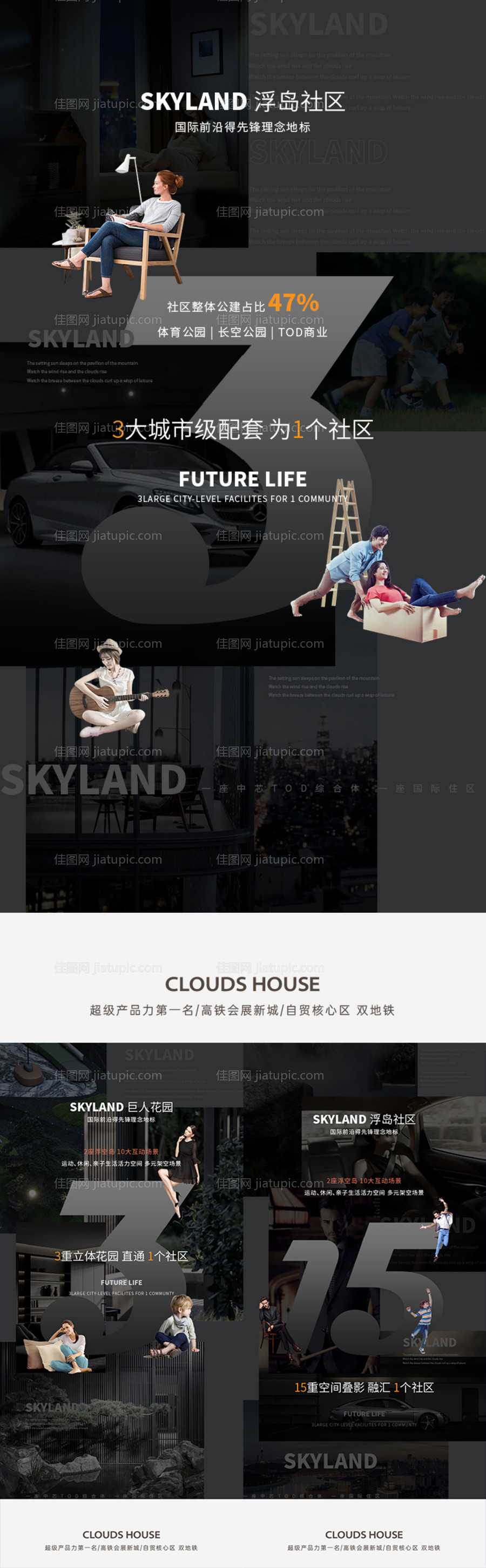 地产TOD综合体大都会风格系列海报-源文件