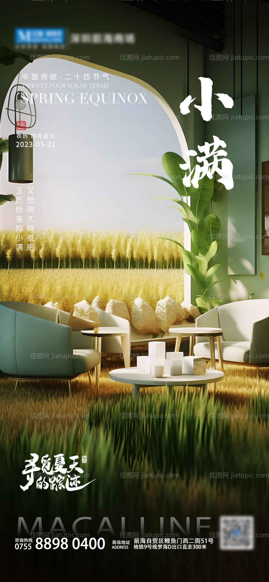 小满节气海报-源文件