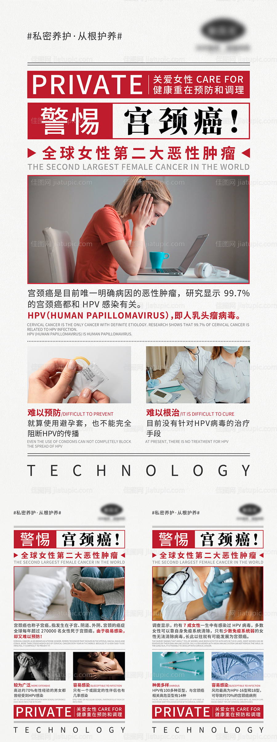 私密健康宣传系列海报-源文件