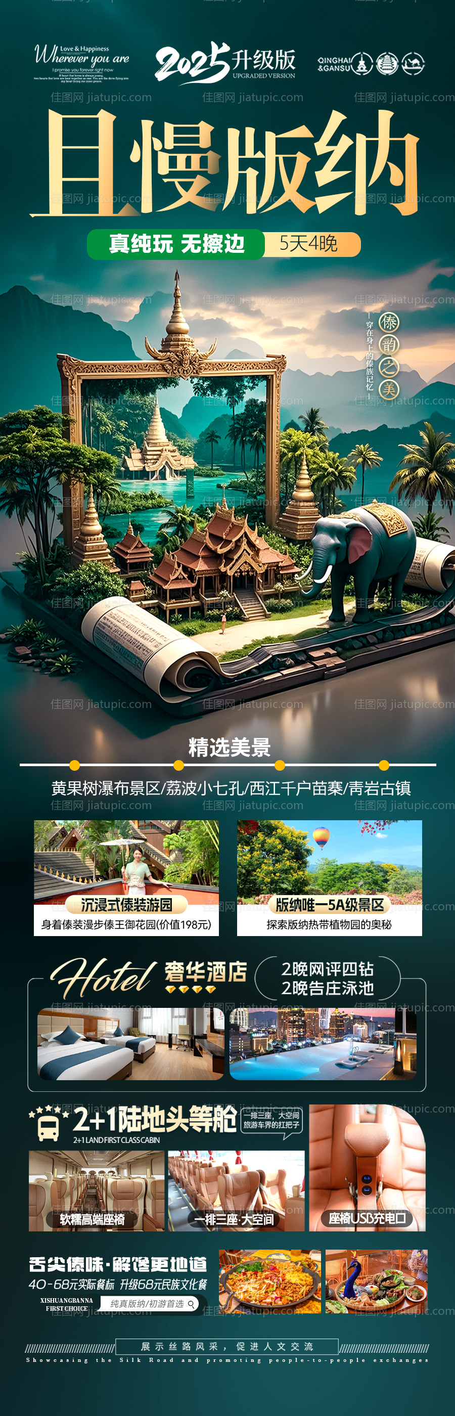 云南西双版纳旅游海报-源文件