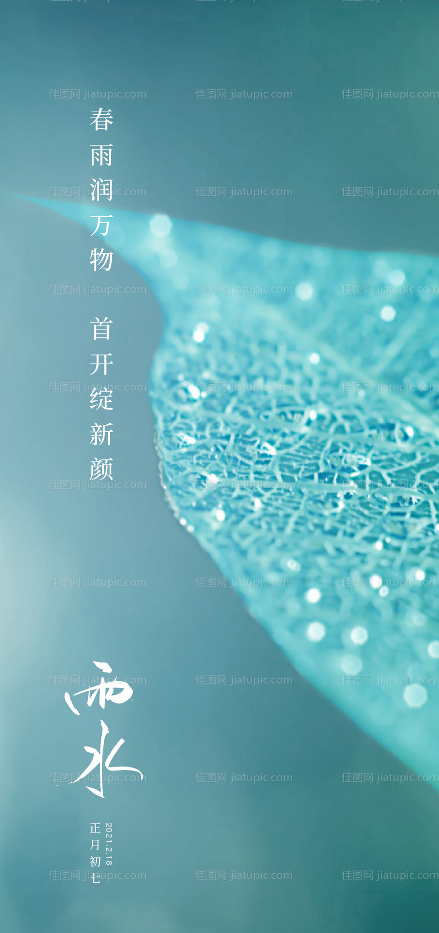 雨水节气海报-源文件