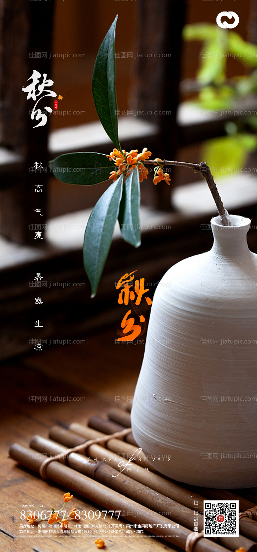 秋分节气海报-源文件