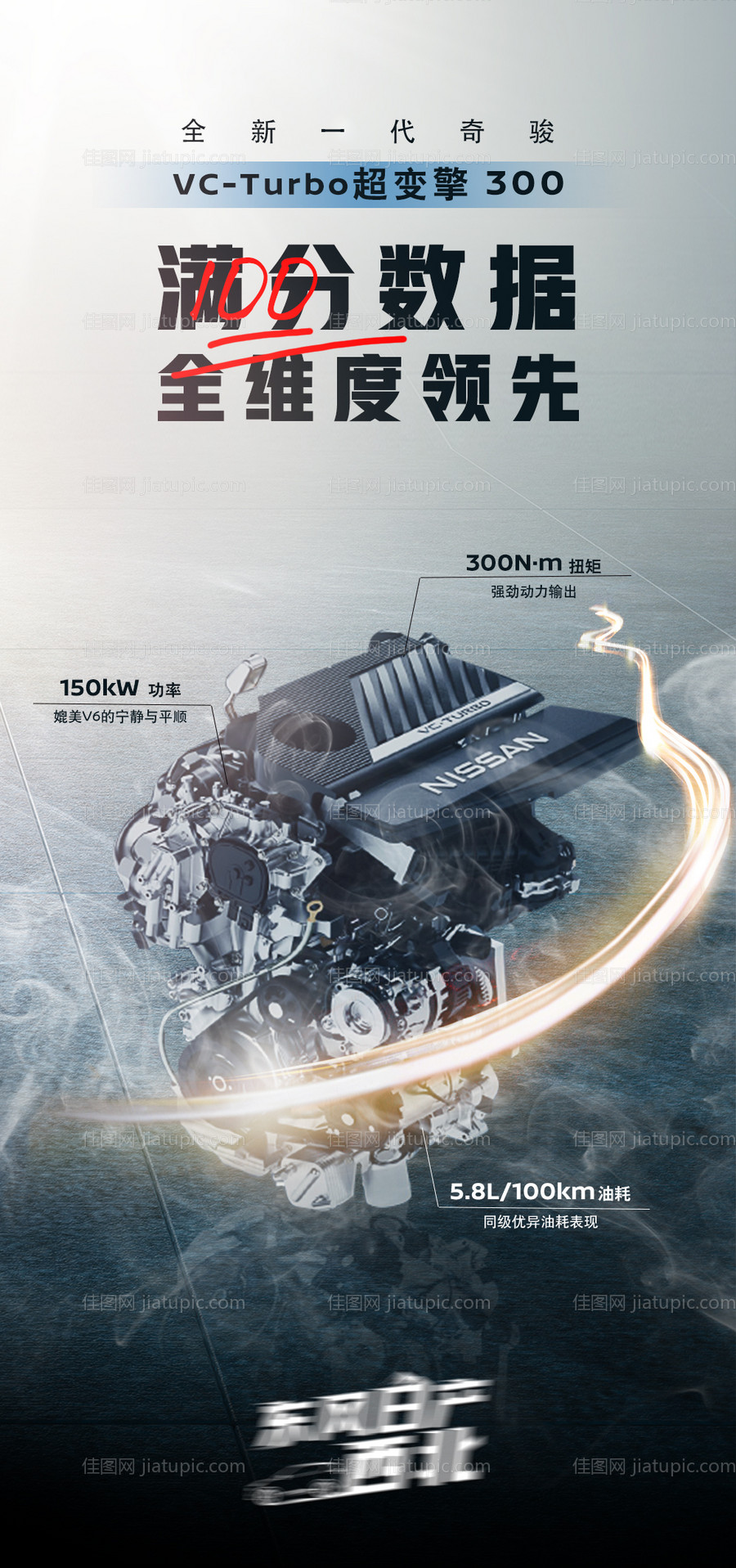 汽车发动机海报-源文件