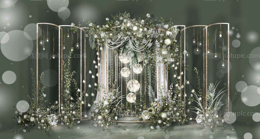 清新森系复古婚礼效果图-源文件