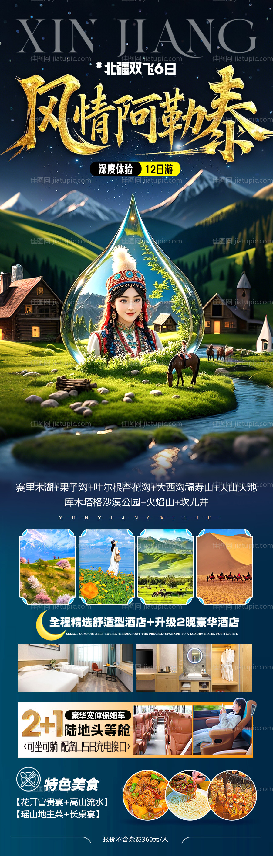 新疆阿勒泰旅游海报-源文件