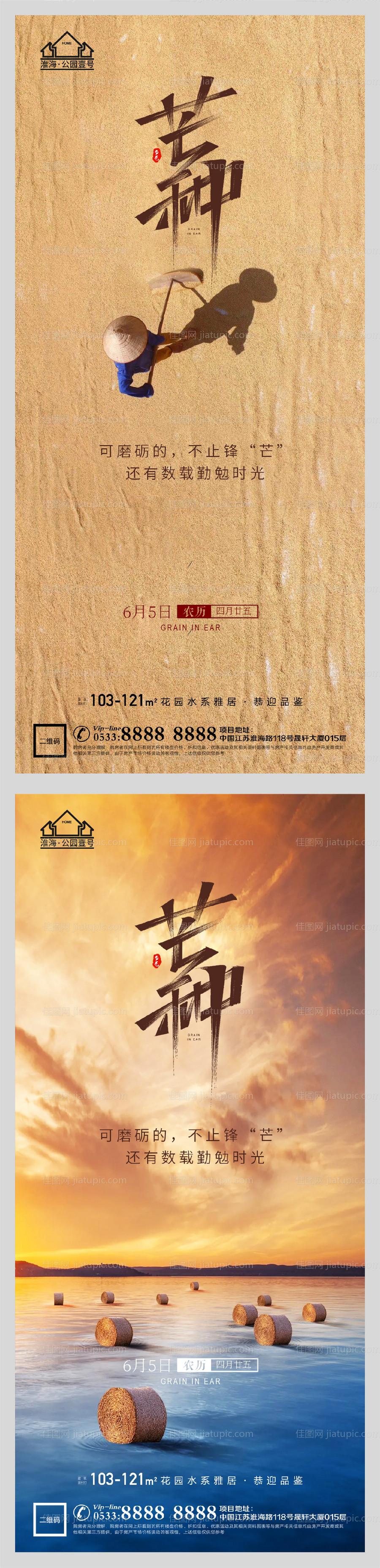 地产节气芒种海报-源文件