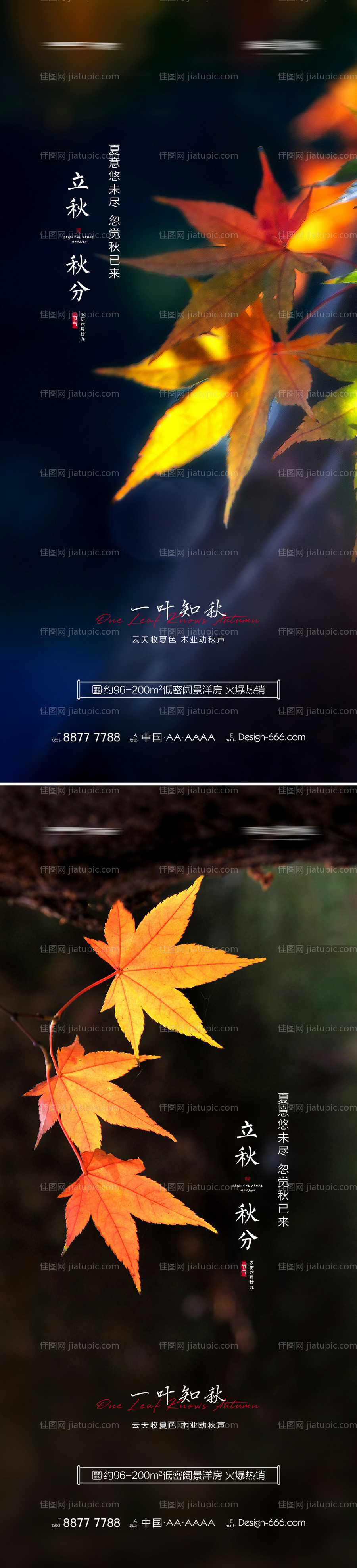 立秋秋分海报节气系列-源文件