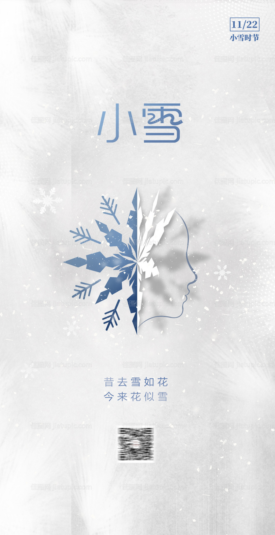 医美小雪节气海报-源文件