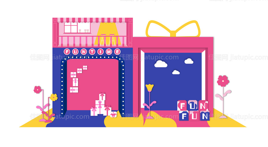 网红打卡点美陈-源文件