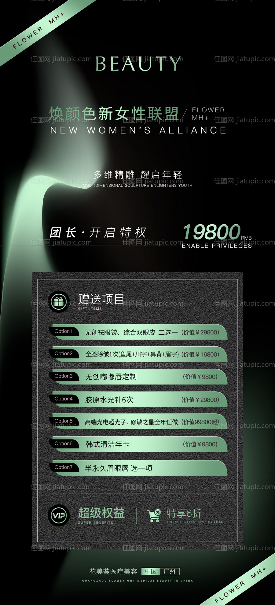 医美活动卡项加盟海报-源文件