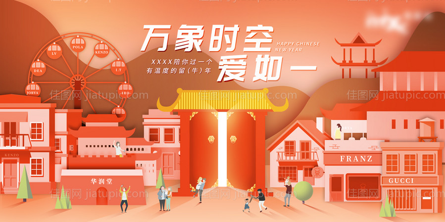 房地产开幕式主题活动展板-源文件