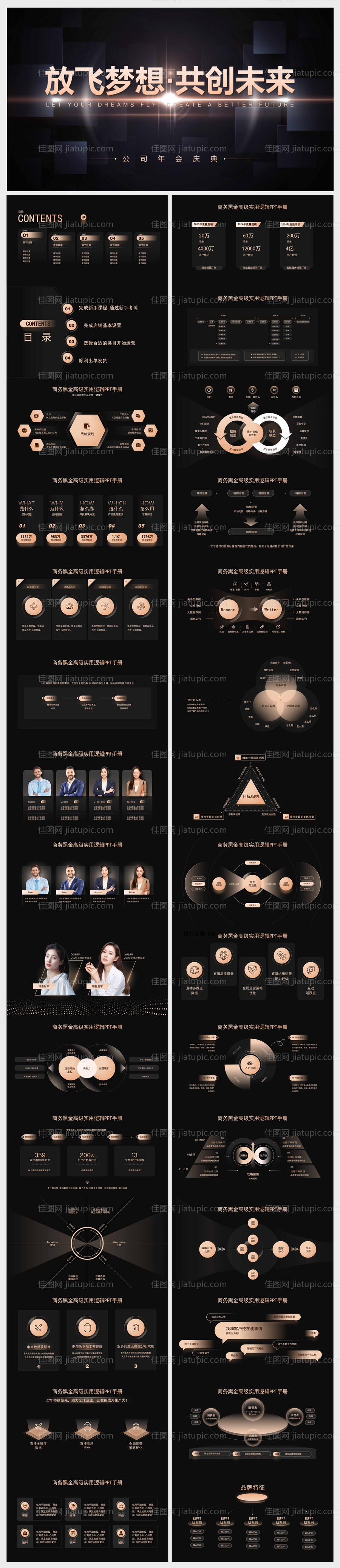 黑金商务互联网年会盛典发布会PPT-源文件