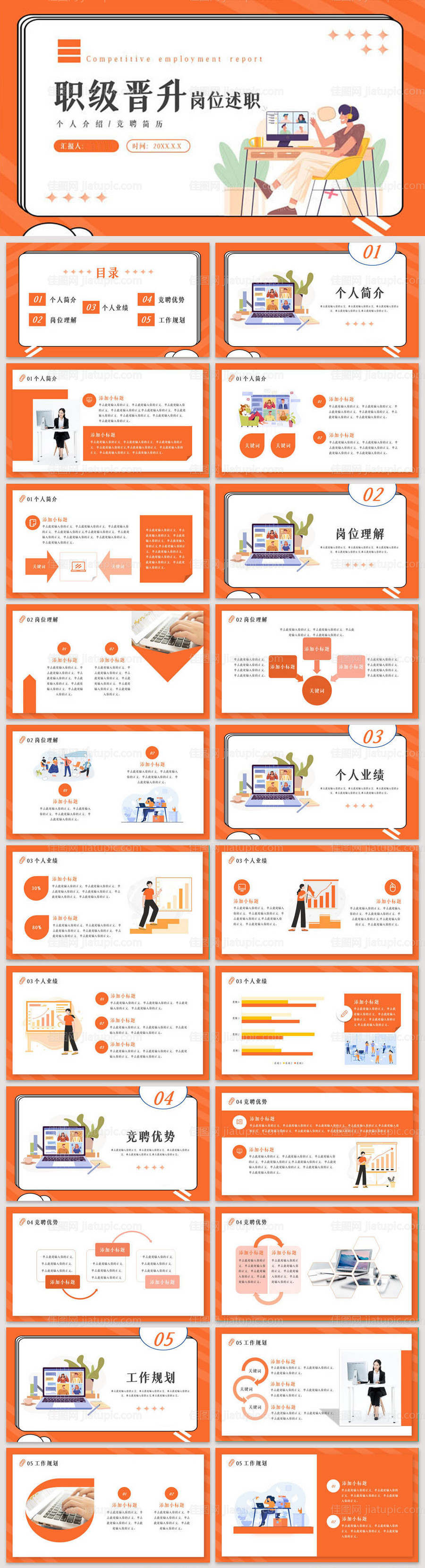 晋升岗位述职报告PPT-源文件