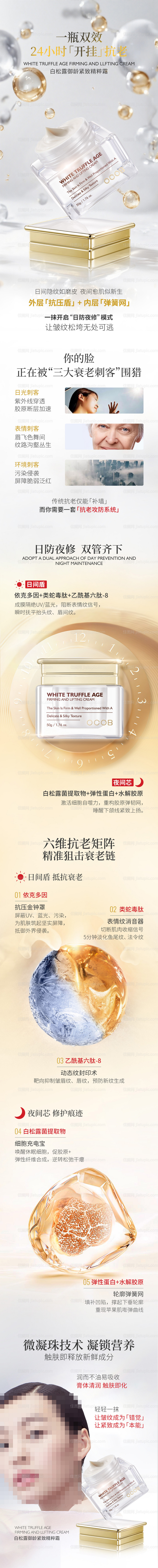 美妆护肤品精华霜产品详情页-源文件