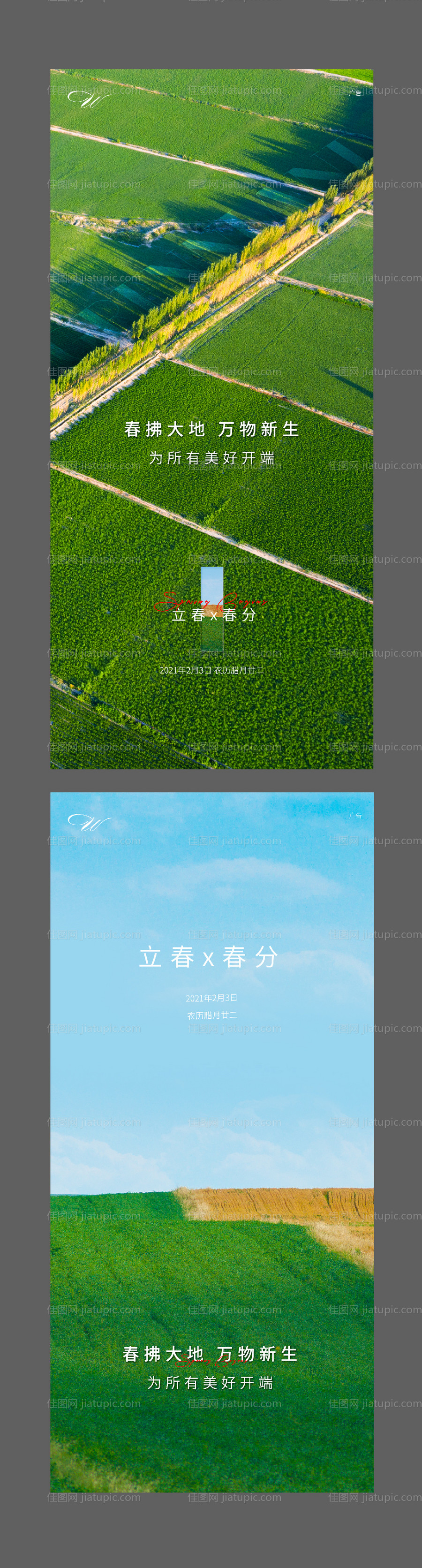 立春春分二十四节气海报-源文件