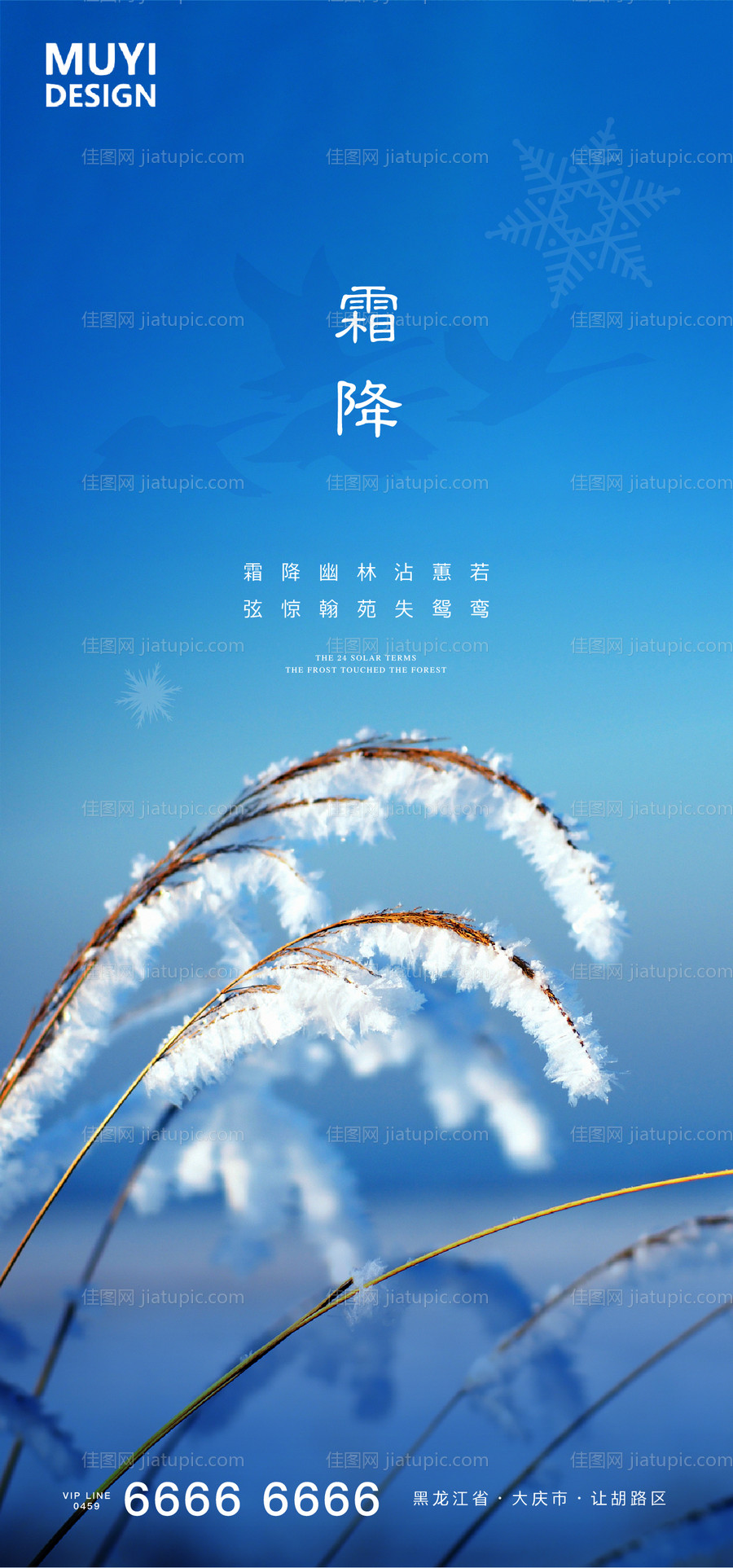 霜降节气海报-源文件