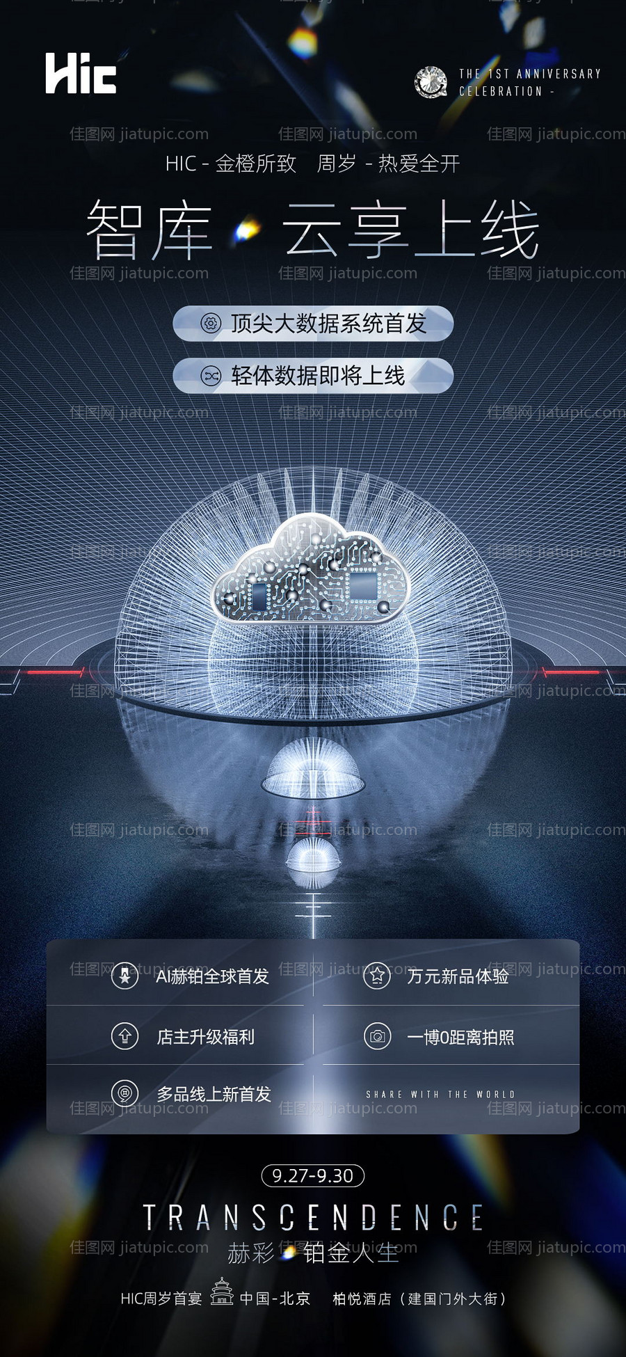 科技周年活动线上数据会议海报-源文件